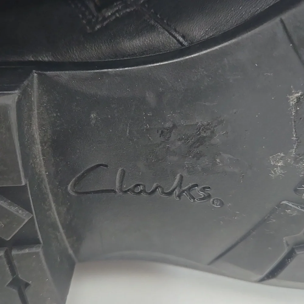 Clarks Black Leather Tall Riding Boots